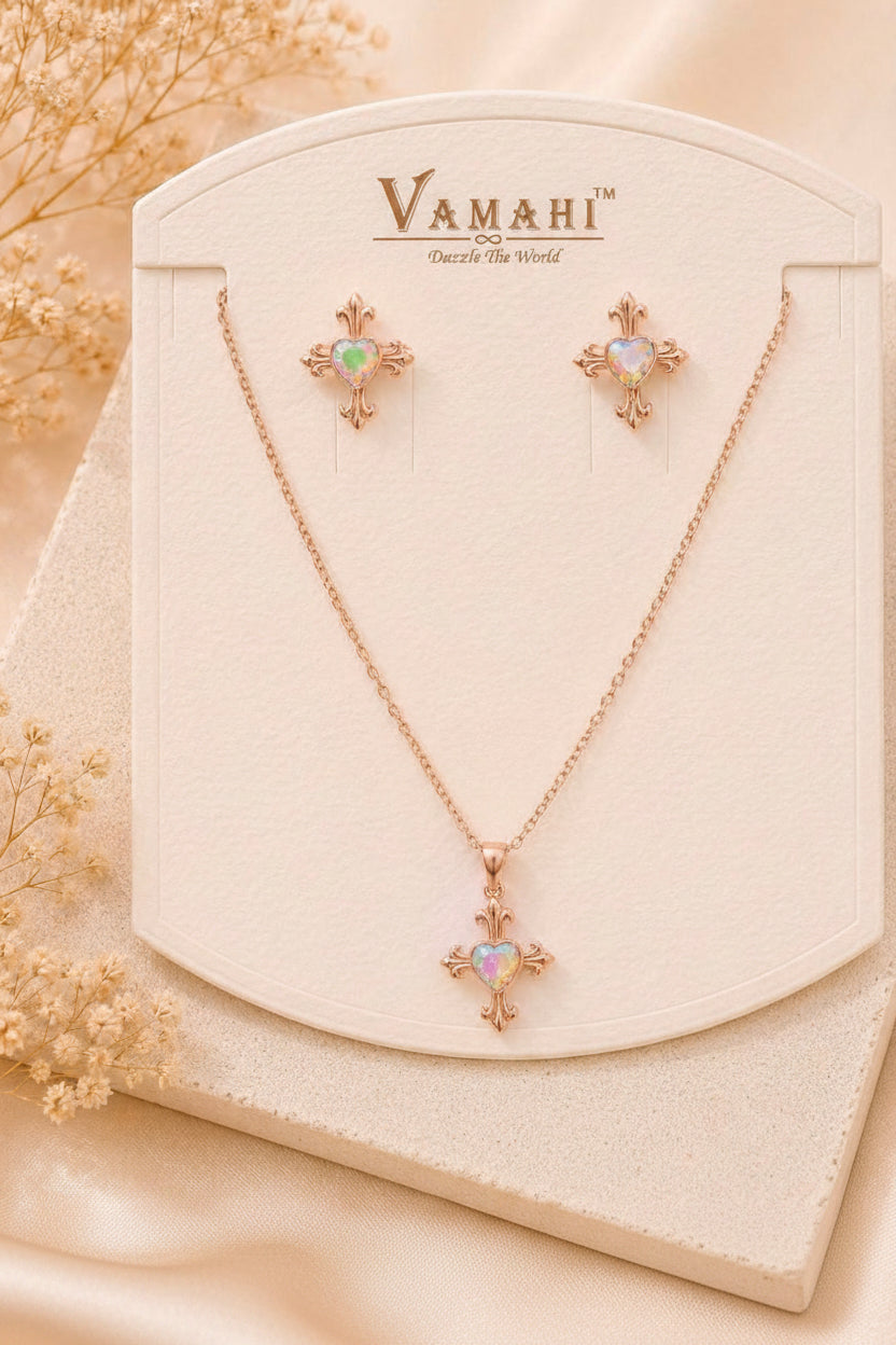 Imported Anti Tarnish chain set with earrings