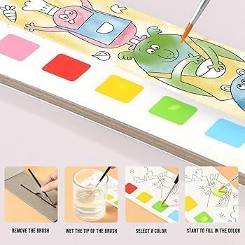 Magical Water Coloring Book for Kids – Set of 3 (12 Sheets Each)
