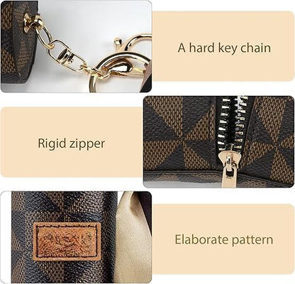 Leather Lipstick Organizer Keychain