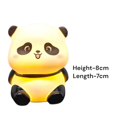 Tiny Panda Night Lamp for Kids Room | Cute Panda LED Night Light with Warm Yellow Glow | Soft Silicone Bedside Lamp for Bedroom, Nursery & Valentine’s Day Gift