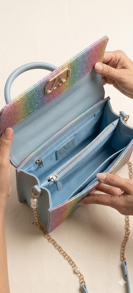 Stylish Women’s Handbag with Chain Strap – Premium Shoulder Bag | Designer Top Handle Purse | Compact Crossbody Sling Bag | Fashion Handbag for Daily & Party Use