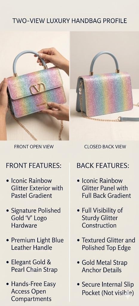 Stylish Women’s Handbag with Chain Strap – Premium Shoulder Bag | Designer Top Handle Purse | Compact Crossbody Sling Bag | Fashion Handbag for Daily & Party Use
