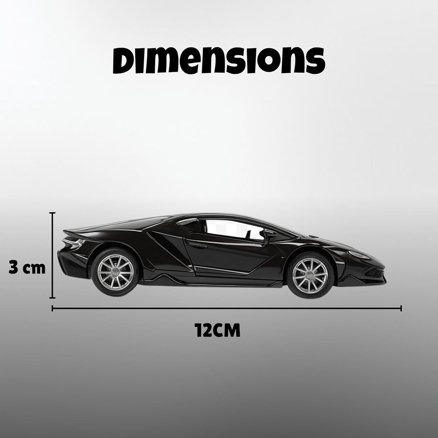 Lamborghini Die Cast Metal Toy Car 1:32 Scale Black