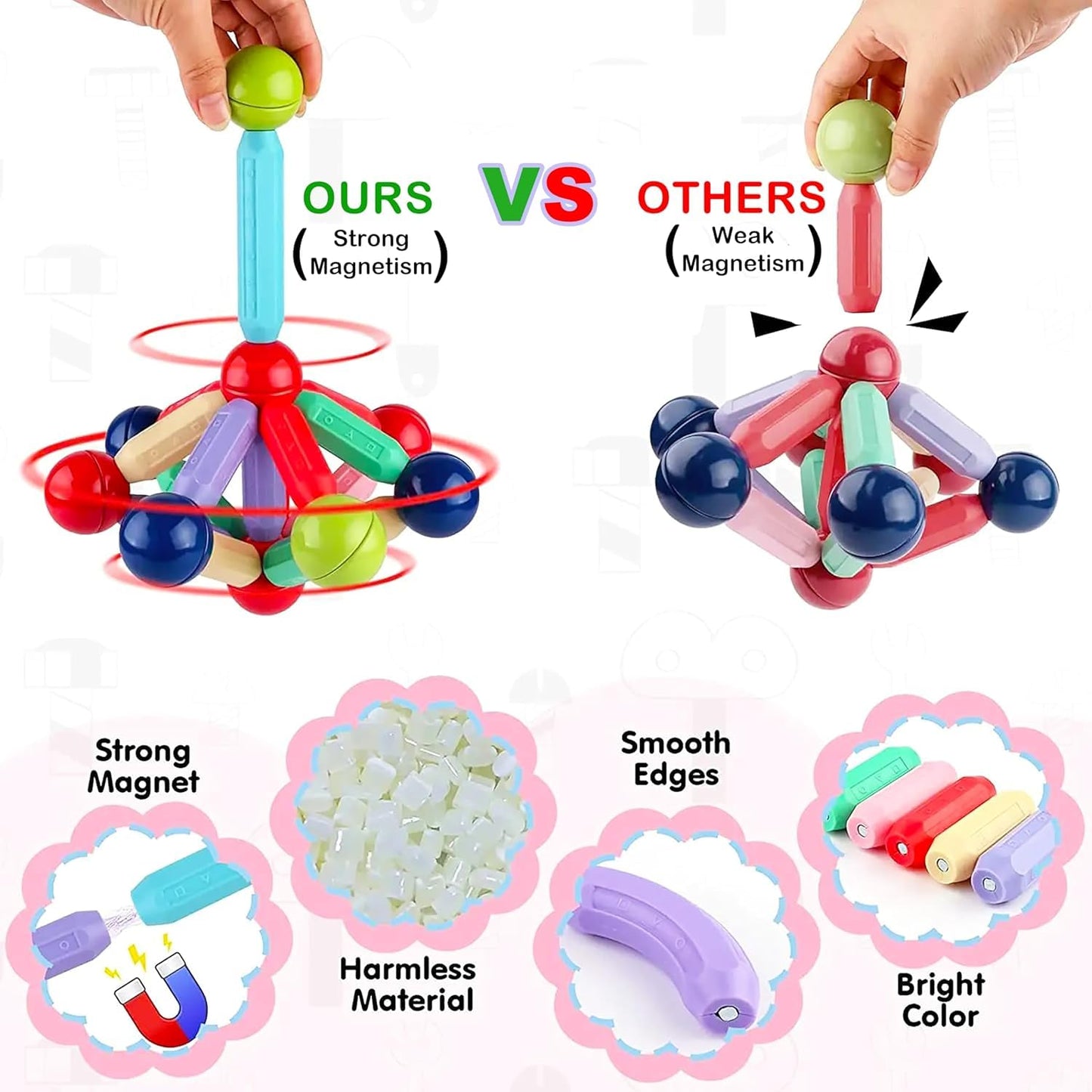 Magnetic Sticks Building Blocks Set for Kids (25 Pieces)