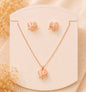 Imported Anti Tarnish chain set with earrings - Heart