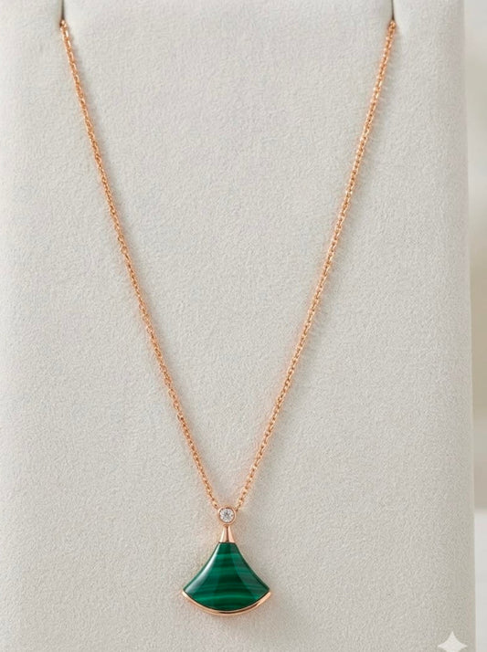 Anti Tarnish chain set - Emerald