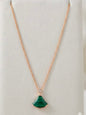 Imported Anti Tarnish chain set - Emerald