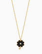 Imported Anti Tarnish chain set - Black flower